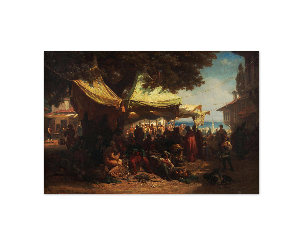 Market of Constantinople by Friedrich Alois Schönn - Compact / Full Bleed / No Frame