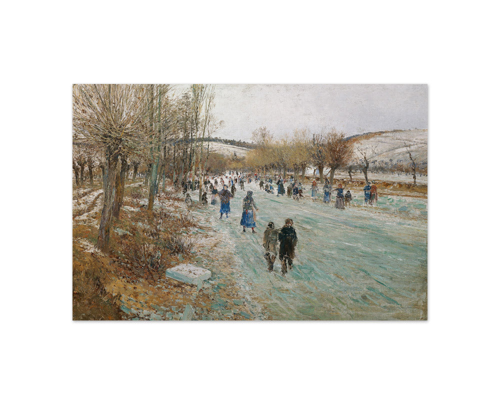 Ice skaters on the Thaya near Lundenburg by Theodor von Hörmann - Compact / Full Bleed / No Frame