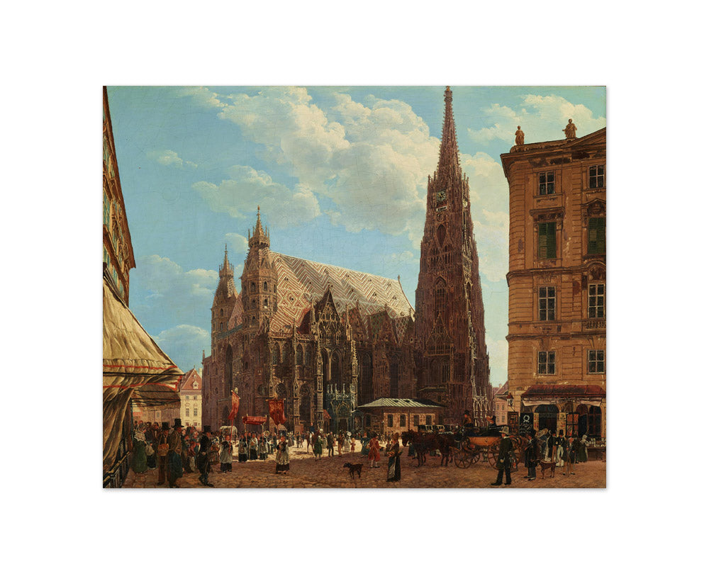 The St. Stephen's Cathedral in Vienna by Rudolf von Alt - Compact / Full Bleed / No Frame