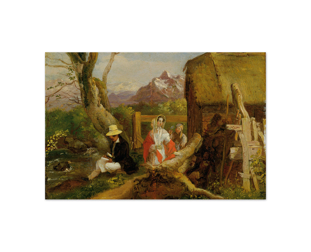 The Painter and Walker in the Landscape by Franz Krammer - Compact / Full Bleed / No Frame