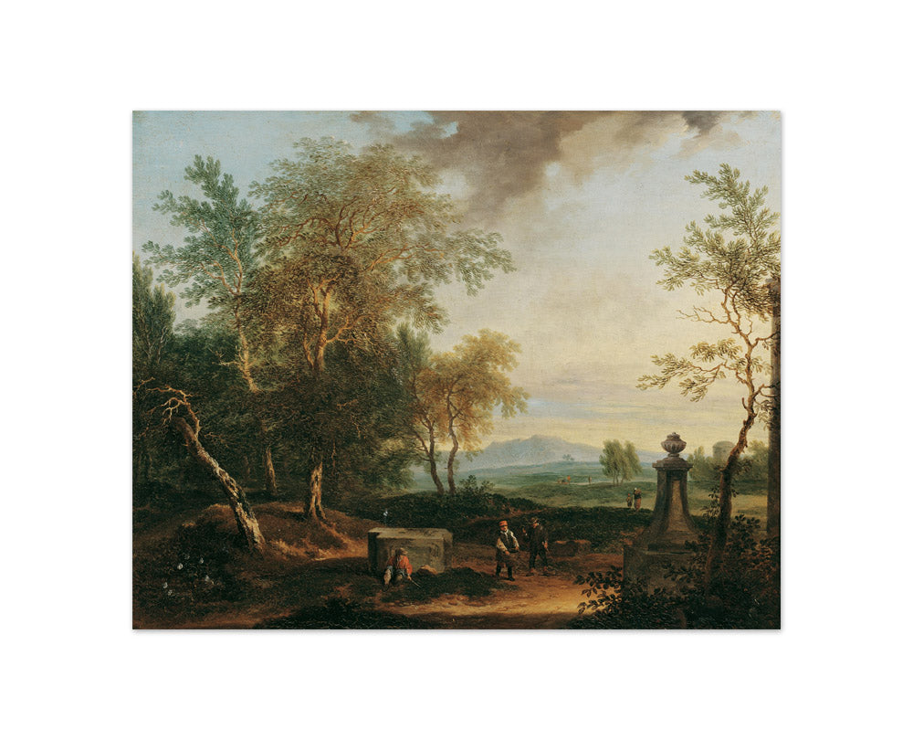 Landscape with Pedestal by Christian Hilfgott Brand - Compact / Full Bleed / No Frame
