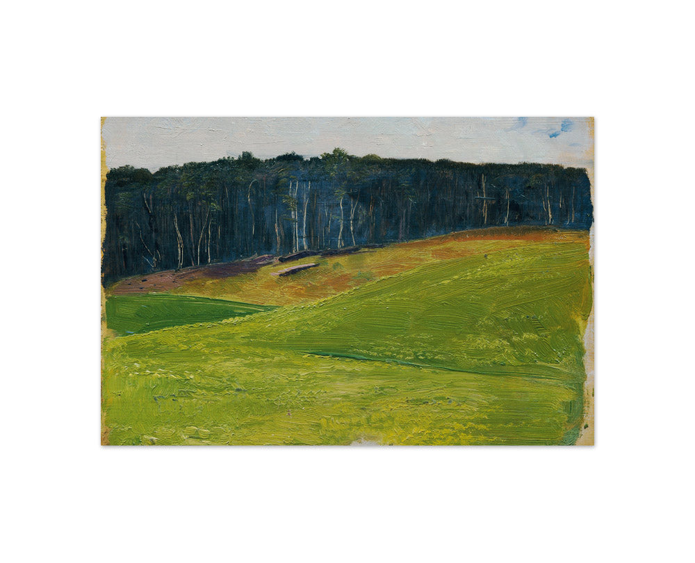 Light Green Meadow against Dark Forest Edge by Otto Friedrich - Compact / Full Bleed / No Frame