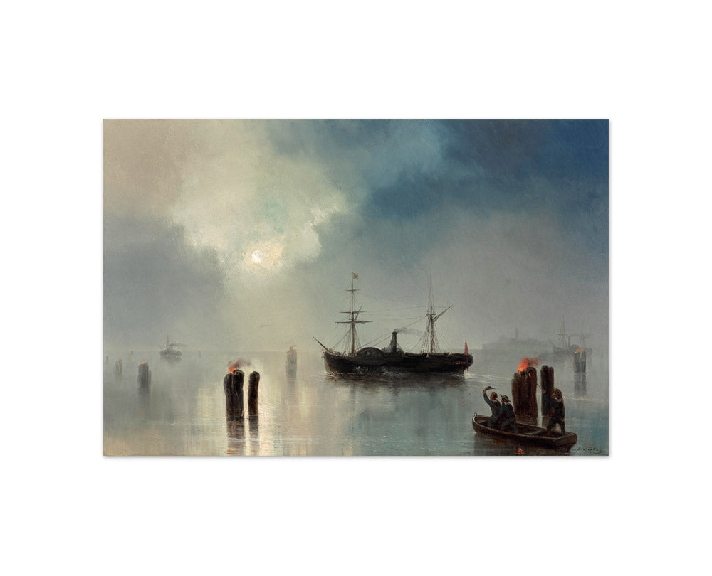 Night Drive in the Lagoon by Josef Carl Berthold Püttner - Compact / Full Bleed / No Frame