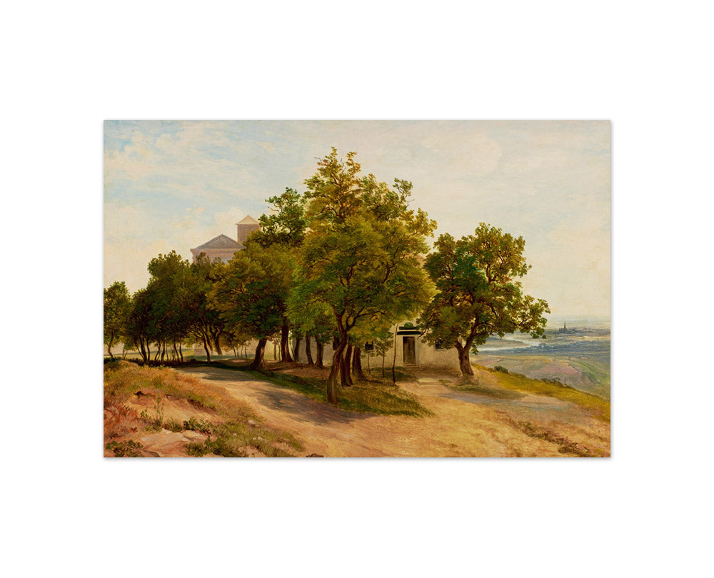 Tree group on the Kahlenberg with a view of Vienna by Friedrich Loos - Compact / Full Bleed / No Frame
