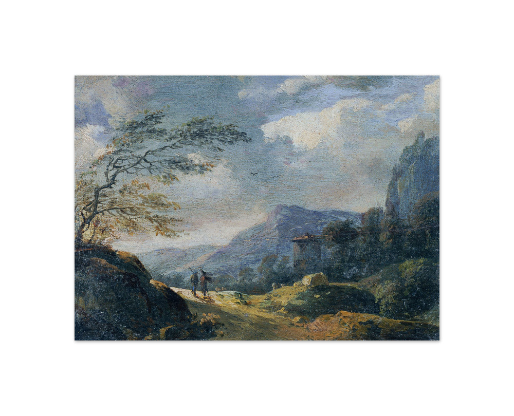 Small Mountain Landscape by Johann Christian Brand - Compact / Full Bleed / No Frame