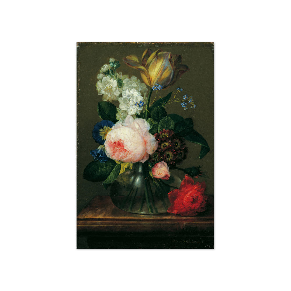 Small Flower Still Life by Johann Baptist Drechsler - Compact / Full Bleed / No Frame