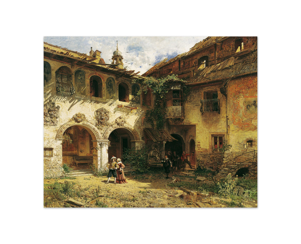 Courtyard of the Fürstenburg in Burgeis by Robert Russ - Compact / Full Bleed / No Frame