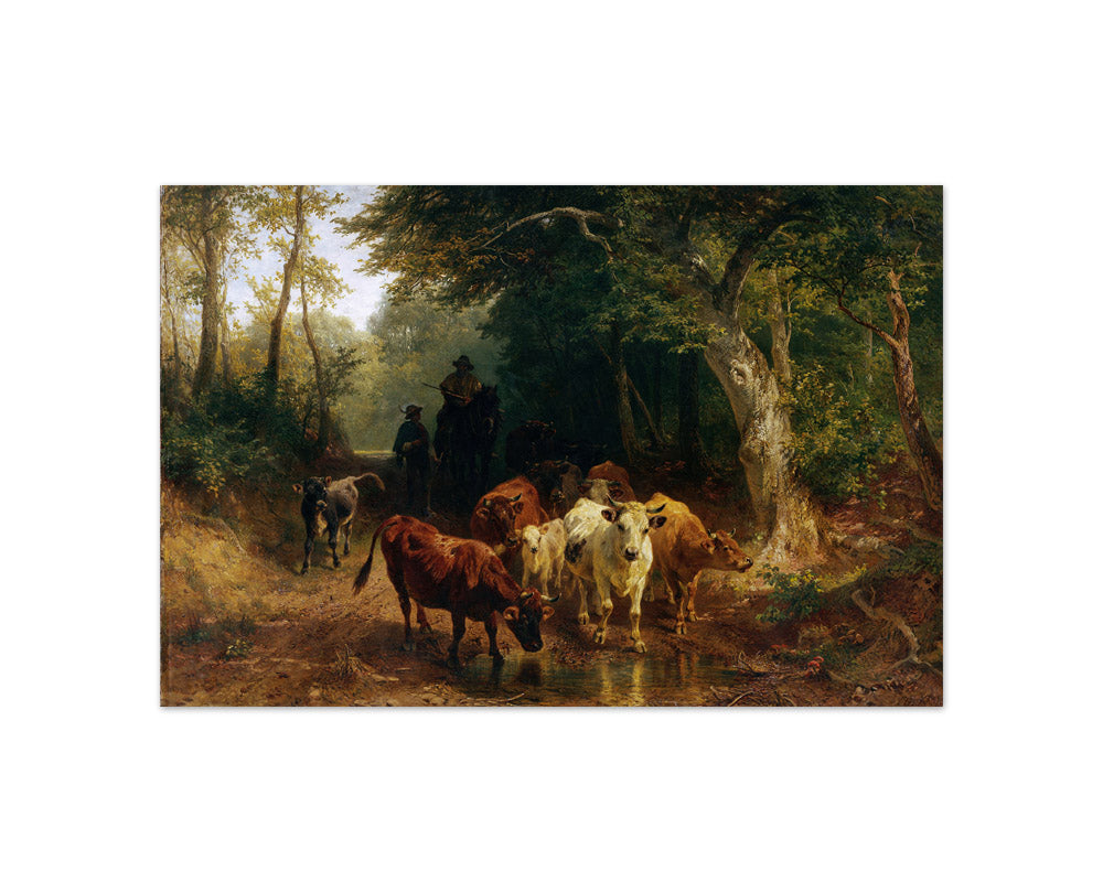 Return of the Cattle Herd in Autumn by Johann Friedrich Voltz - Compact / Full Bleed / No Frame