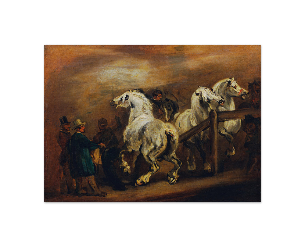 horse market by Piotr von Michalowski - Compact / Full Bleed / No Frame