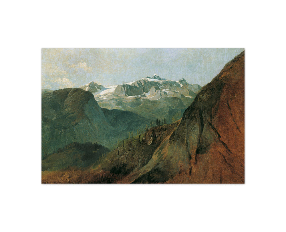 The Dachstein from the Plassen near Hallstatt by Friedrich August Mathias Gauermann - Compact / Full Bleed / No Frame