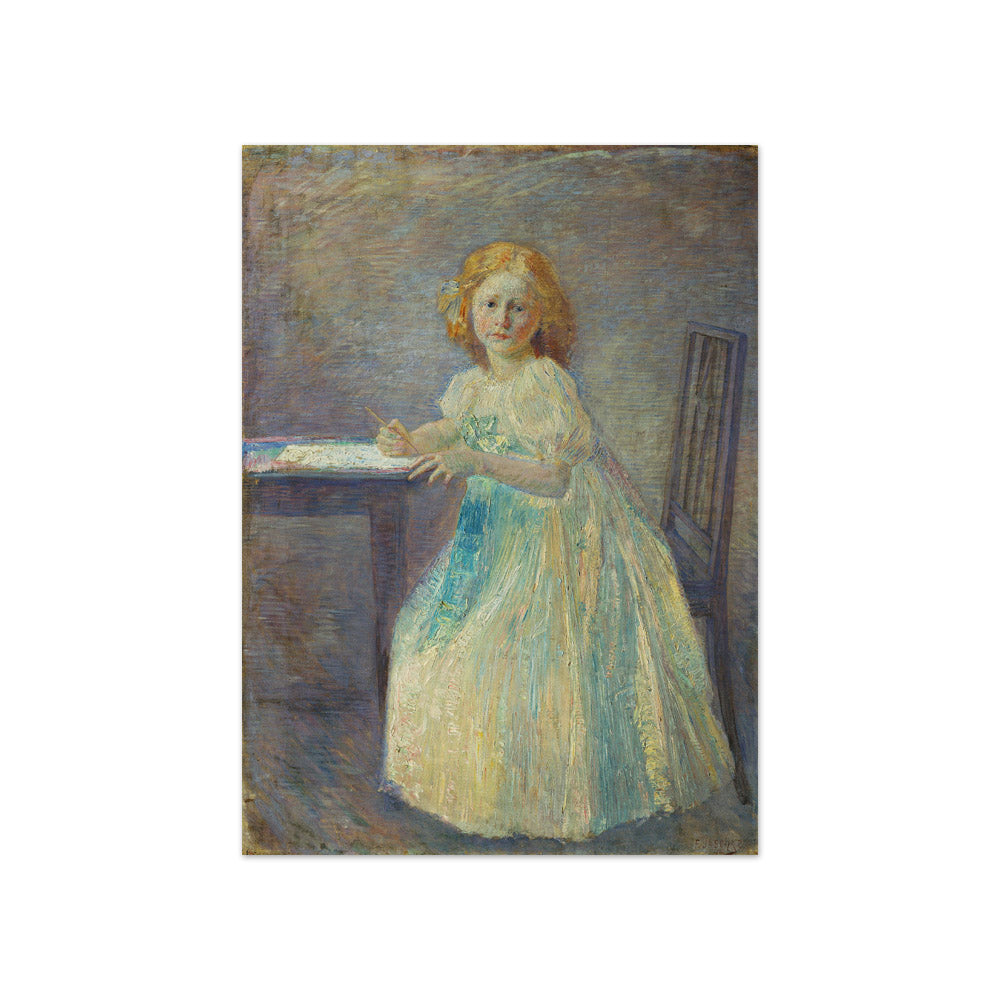 Girl in a White Dress by Franz Jaschke - Compact / Full Bleed / No Frame