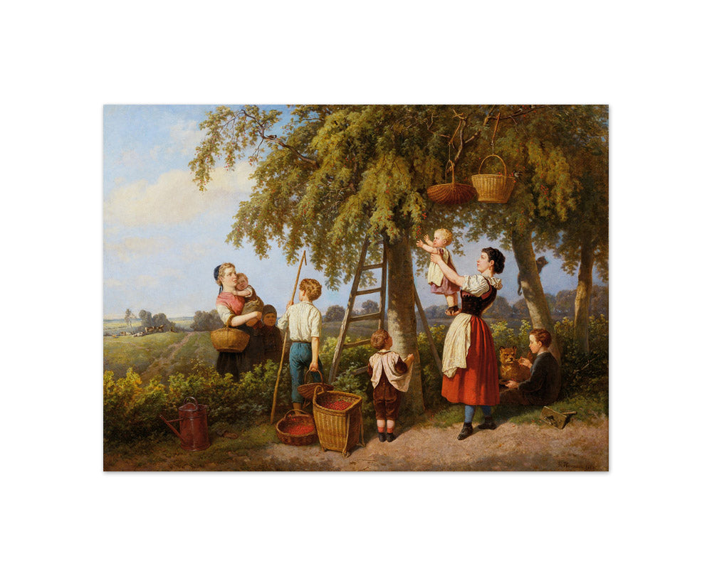 The Cherry Harvest by Theodor Hosemann - Compact / Full Bleed / No Frame