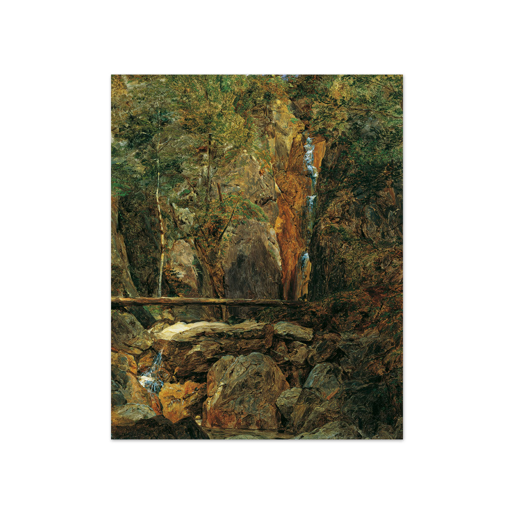 The Hohenzollern Waterfall in the Jainz Valley near the Sophien Double View near Ischl by Ferdinand Georg Waldmüller - Compact / Full Bleed / No Frame