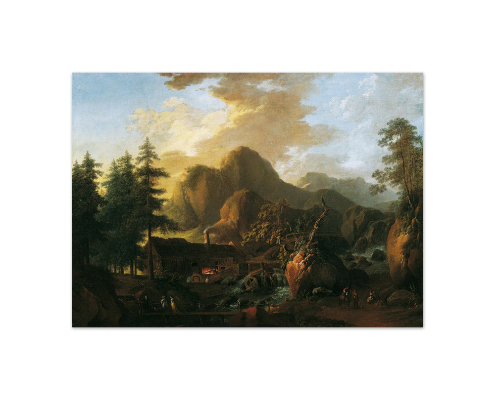 Landscape with Forge by Martin von Molitor - Compact / Full Bleed / No Frame