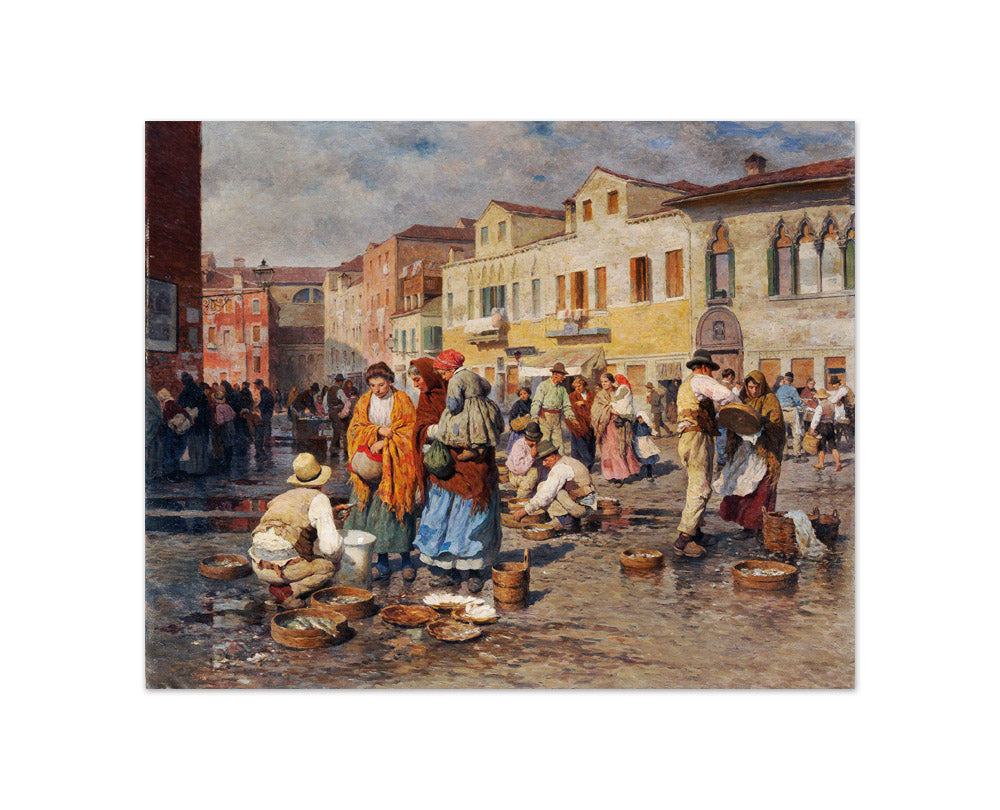 Fish market in Venice by Carl Feiertag - Compact / Full Bleed / No Frame