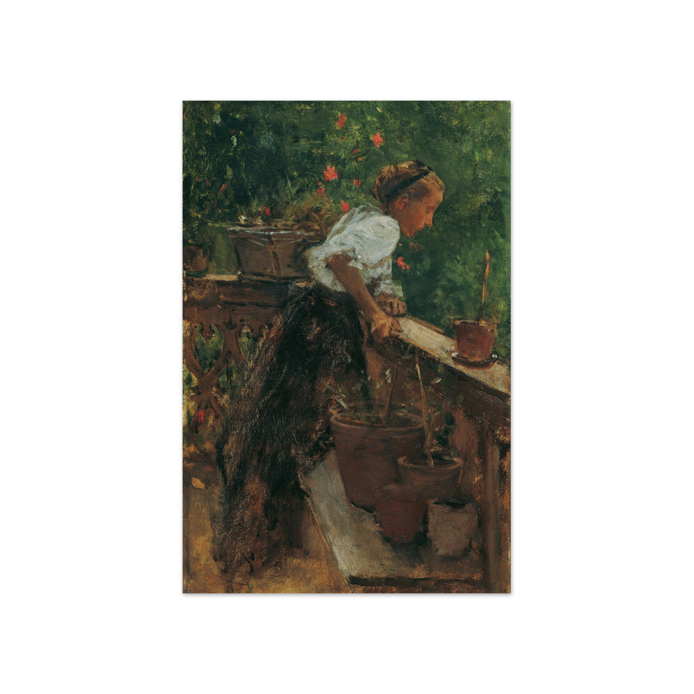 Peasant girl on the balcony by August von Pettenkofen - Compact / Full Bleed / No Frame