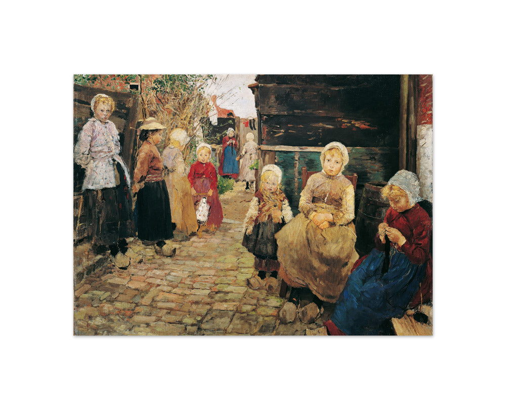 Fisher children in Zandvoort by Fritz von Uhde - Compact / Full Bleed / No Frame