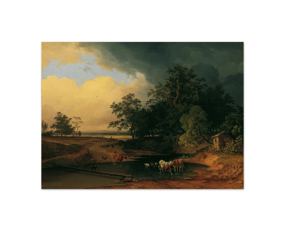 Rural landscape at evening dusk by Josef Feid - Compact / Full Bleed / No Frame