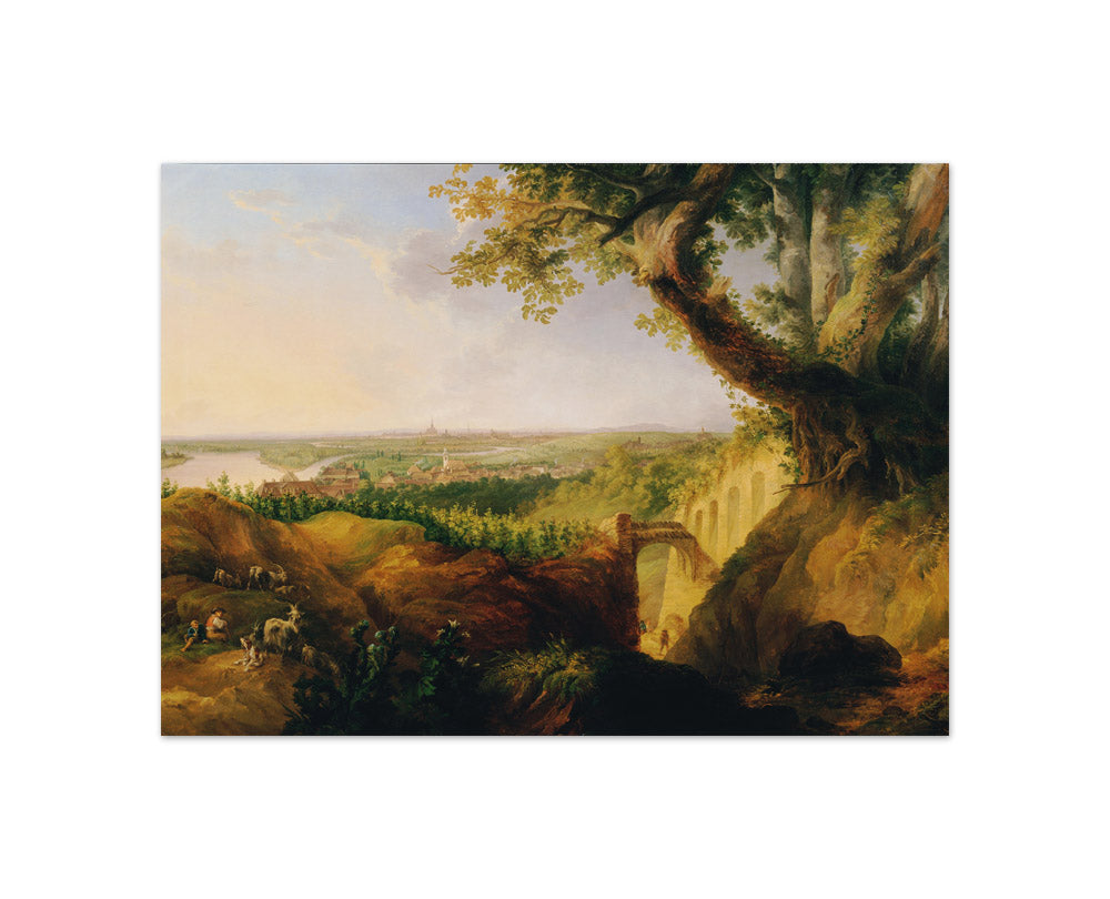 View of the main and imperial city of Vienna from the viewpoint near Nussdorf by Josef Fischer - Compact / Full Bleed / No Frame