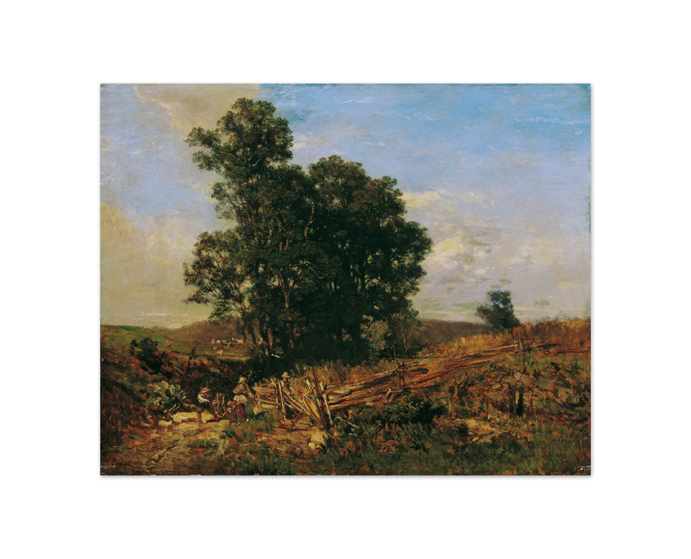 Tree group on the field path by Eugen Jettel - Compact / Full Bleed / No Frame