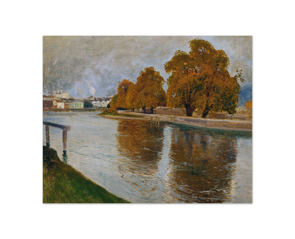 The Salzach River at Hallein by Hans Wilt - Compact / Full Bleed / No Frame