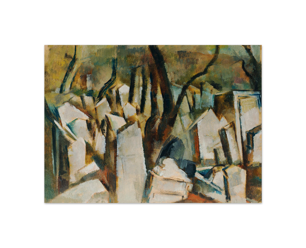 Jewish Cemetery in Prague by Fritz Schwarz-Waldegg - Compact / Full Bleed / No Frame