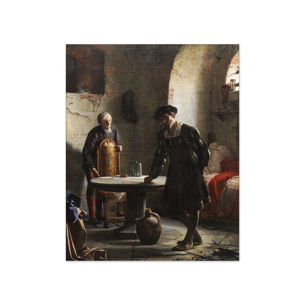 King Christian II in Prison by Carl Bloch - Compact / Full Bleed / No Frame