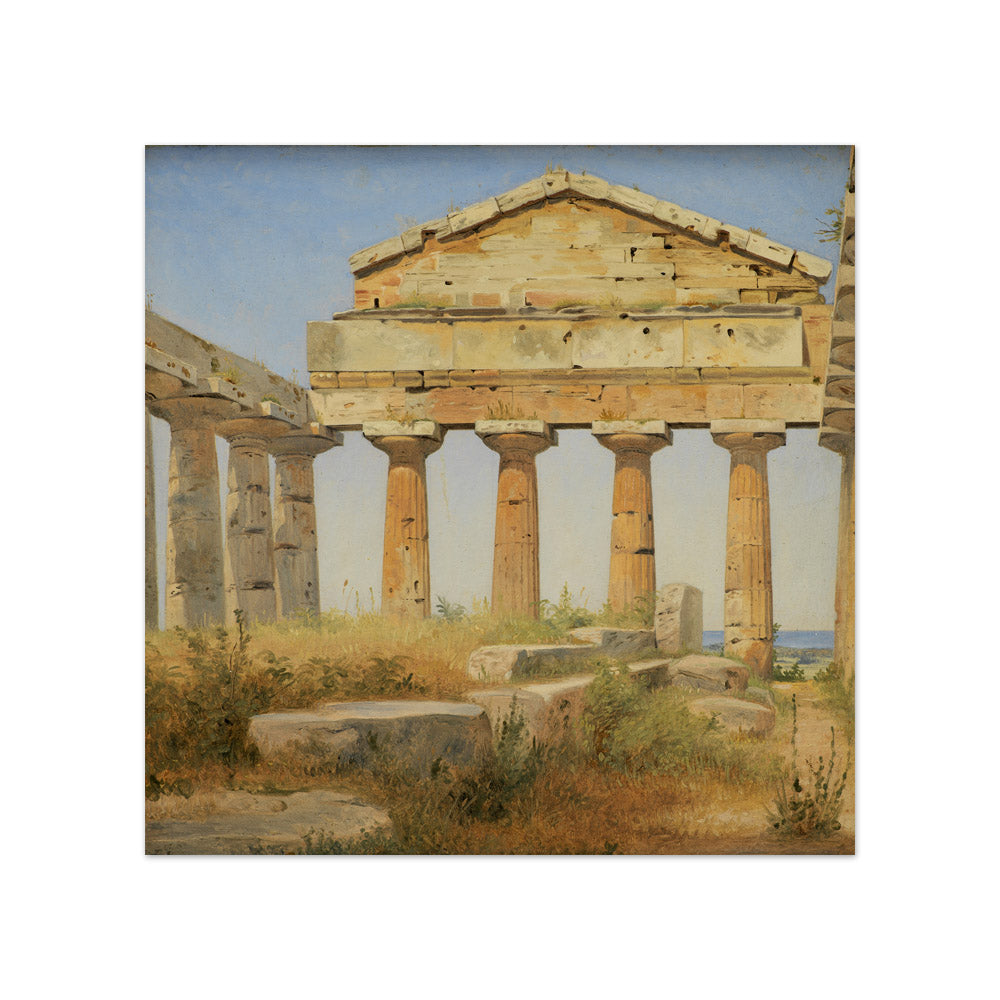 The Temple of Athena in Paestum by Constantin Hansen - Compact / Full Bleed / No Frame