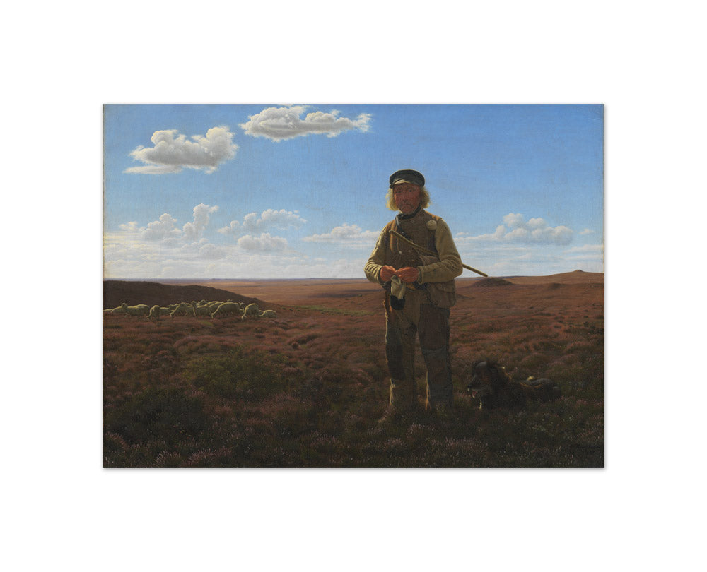 A Jutland Sheperd on the Moors by Frederik Vermehren - Compact / Full Bleed / No Frame