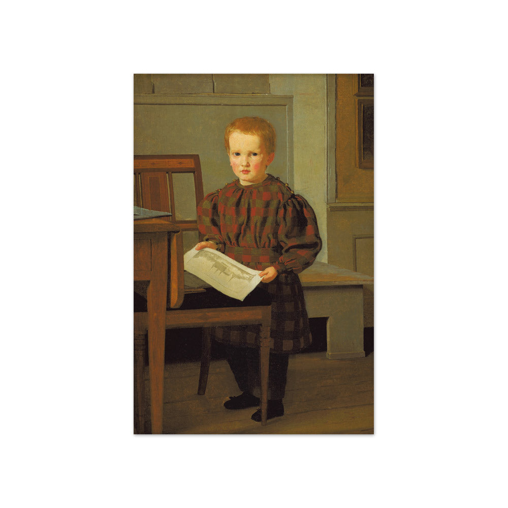 The Painter C.W. Eckersberg's Son Julius in his Fathers Studio by Christen Købke - Compact / Full Bleed / No Frame