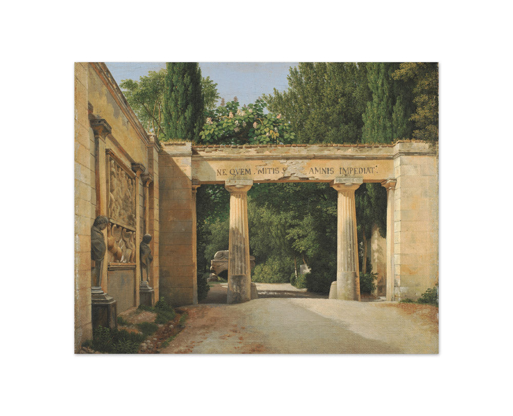 View of the Garden of the Villa Borghese in Rome by C.W. Eckersberg - Compact / Full Bleed / No Frame