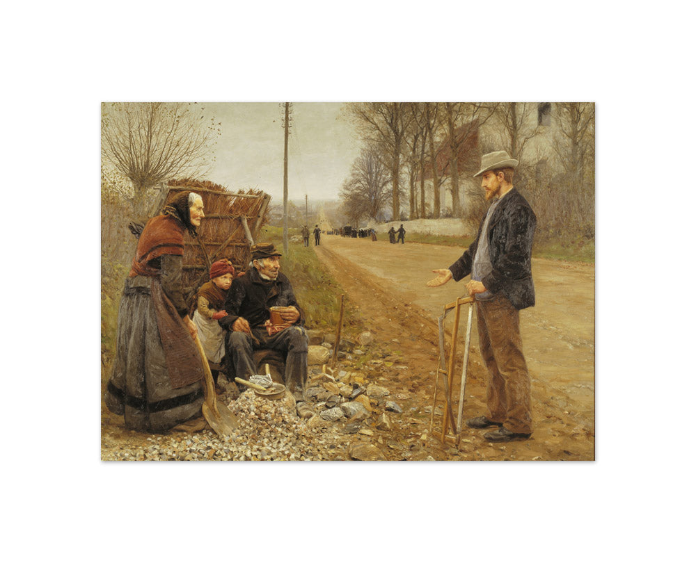 People by a Road by H.A. Brendekilde - Compact / Full Bleed / No Frame