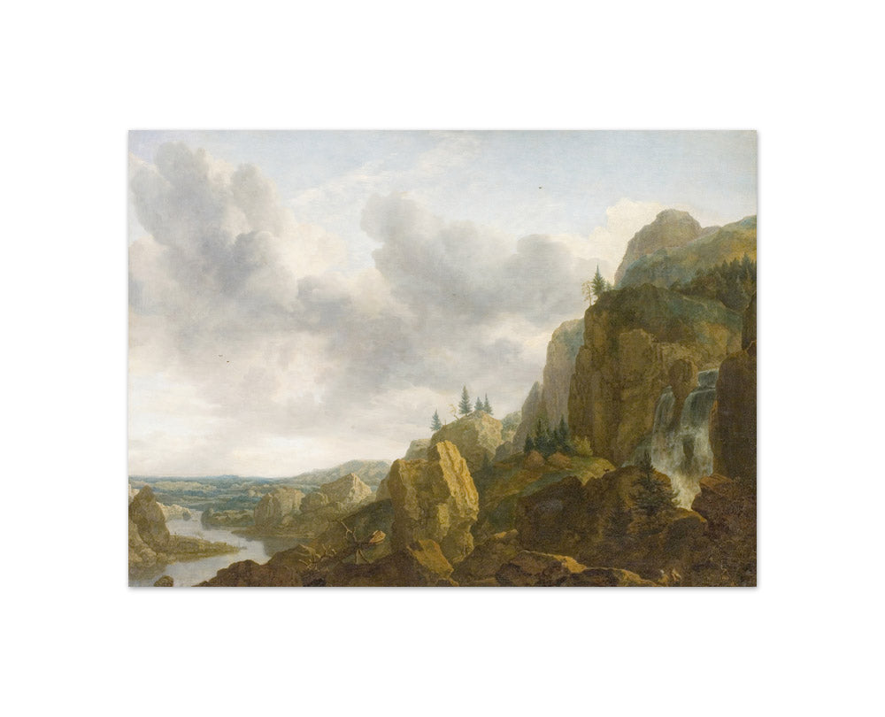 Northern Mountain Landscape with Waterfall by Allaert van Everdingen - Compact / Full Bleed / No Frame