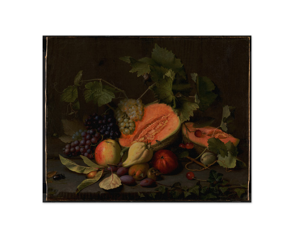 Still Life with Melons and Grapes by O.D. Ottesen - Compact / Full Bleed / No Frame