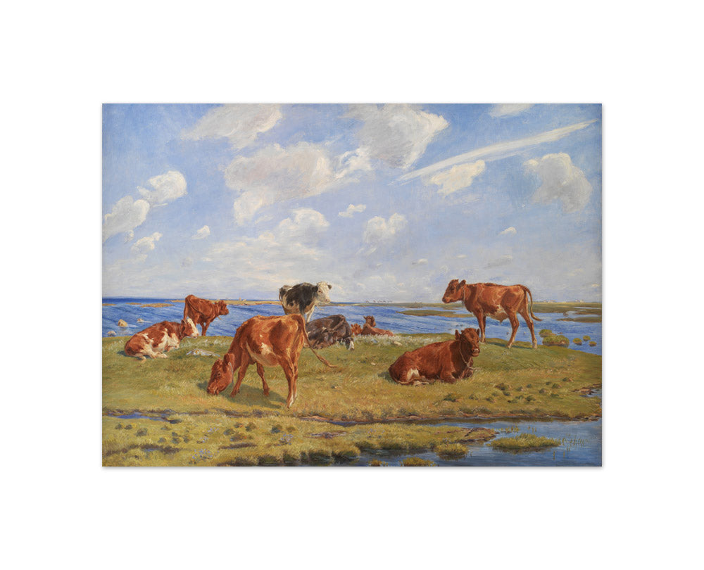 Calf by the shore by Theodor Philipsen - Compact / Full Bleed / No Frame