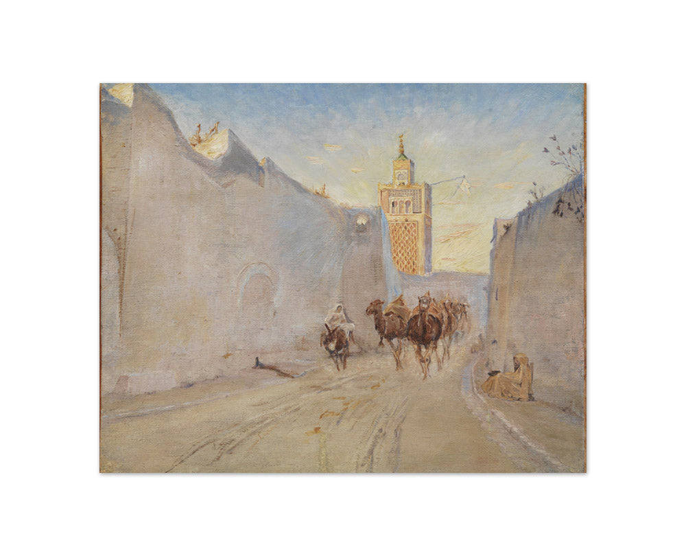 Camels in a Street in Tunisia by Theodor Philipsen - Compact / Full Bleed / No Frame