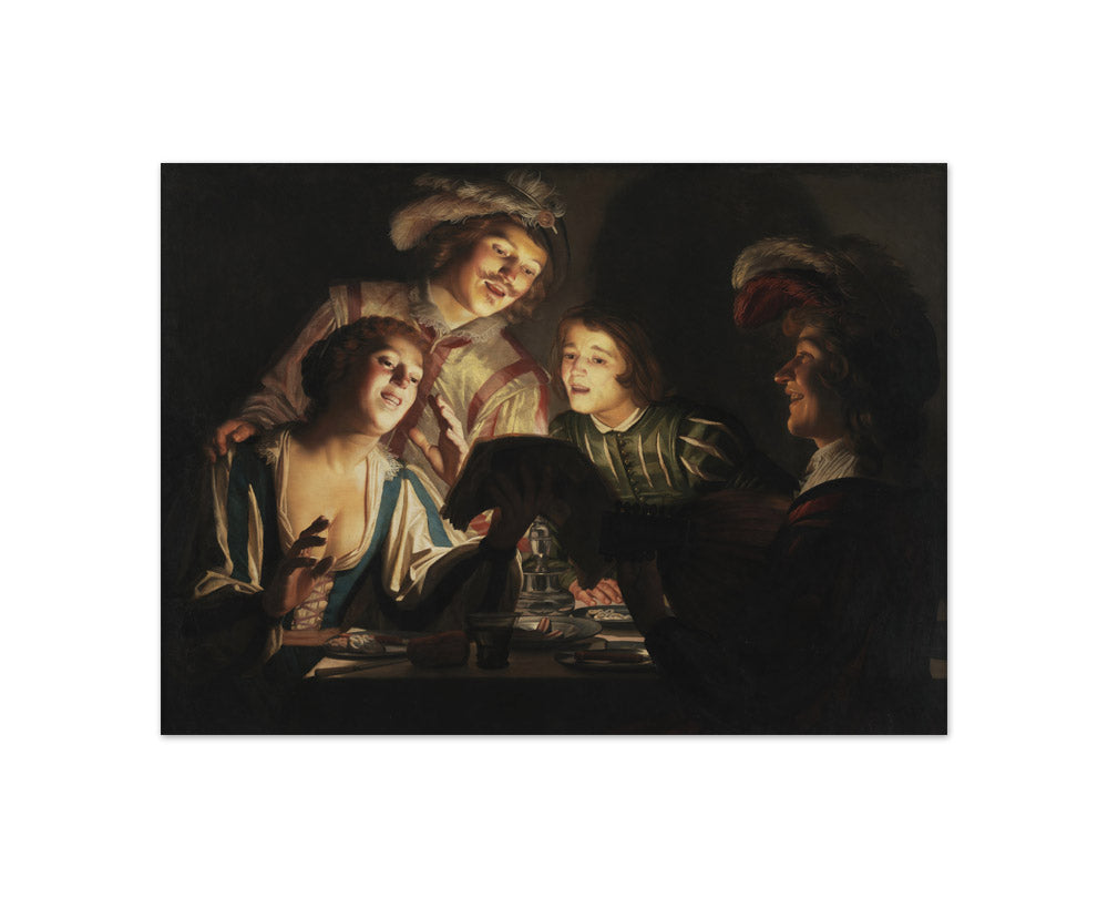 Musical Group by Candlelight by Gerard van Honthorst - Compact / Full Bleed / No Frame