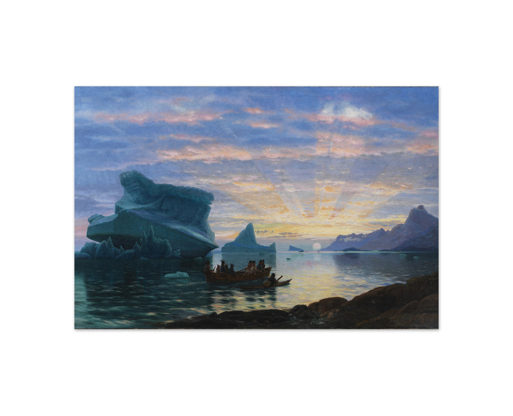 A Stretch of Coast in Greenland. Midnight by Carl Rasmussen - Compact / Full Bleed / No Frame
