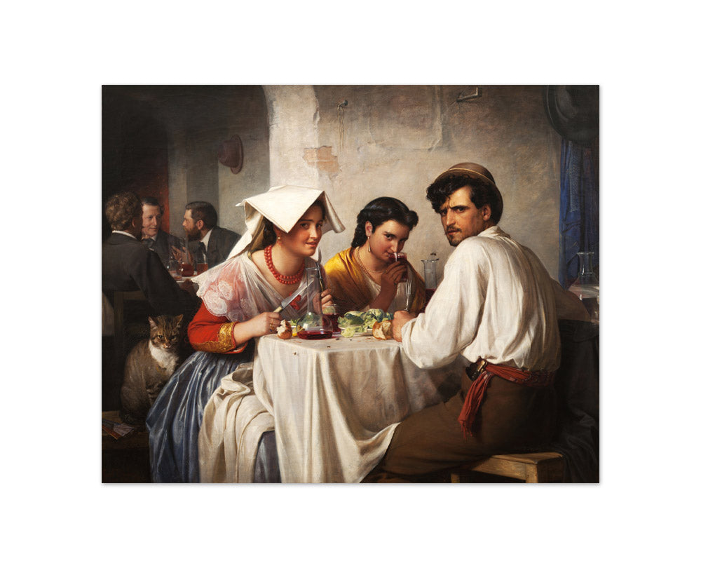 In a Roman Osteria by Carl Bloch - Compact / Full Bleed / No Frame