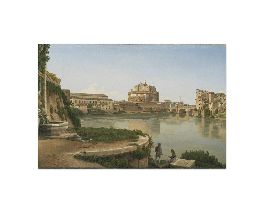 A View across the Tiber from Trastevere towards Castel S. Angelo by C.W. Eckersberg - Compact / Full Bleed / No Frame