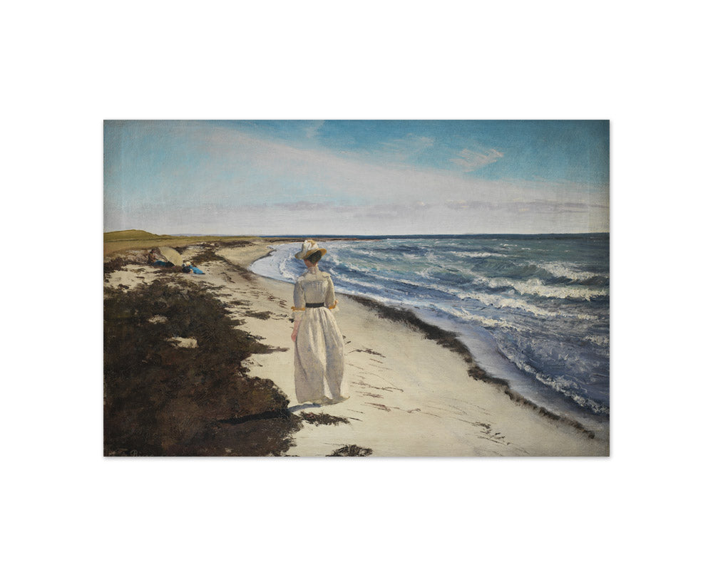 Lady at Karrebæksminde Beach, Zealand by L.A. Ring - Compact / Full Bleed / No Frame