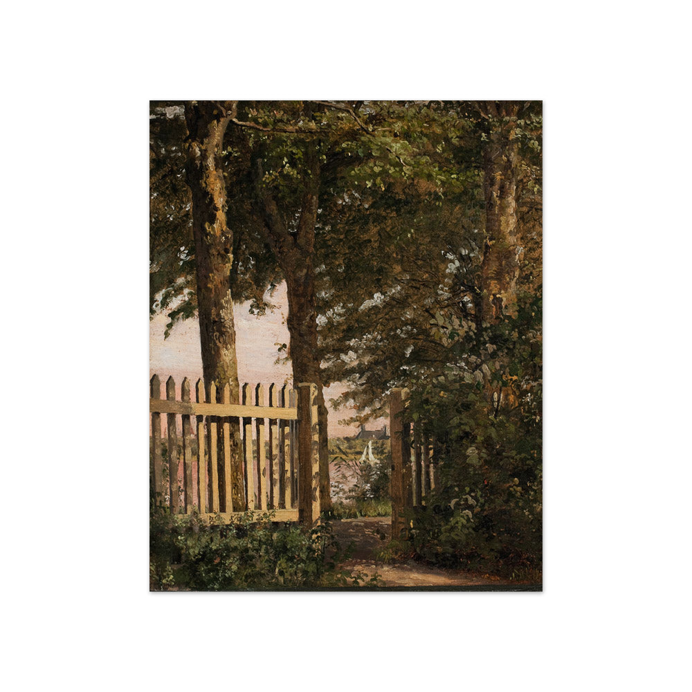 The Garden Gate of the Artist's Home at Blegdammen by Christen Købke - Compact / Full Bleed / No Frame