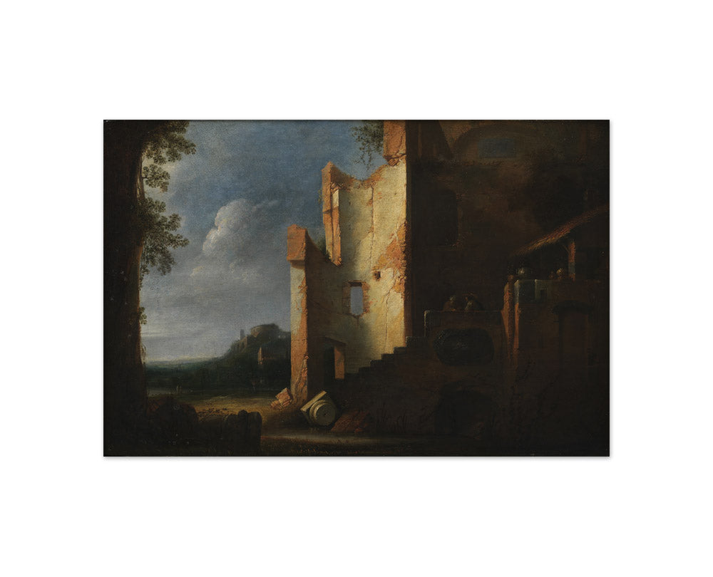 Landscape with Ruins by Unknown - Compact / Full Bleed / No Frame