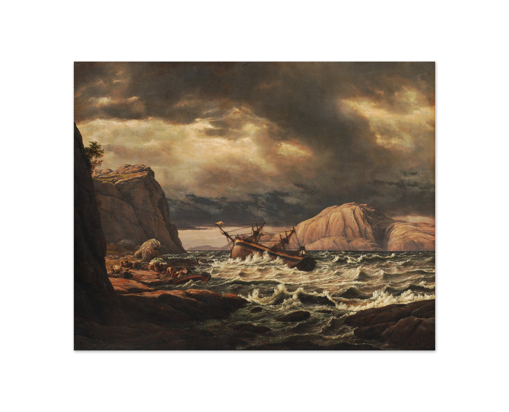 A Shipwreck on the Coast of Norway by J.C. Dahl - Compact / Full Bleed / No Frame