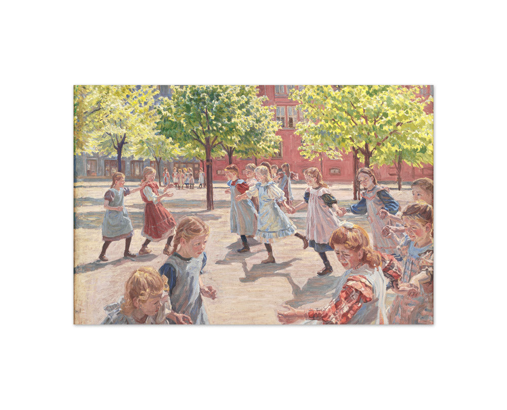 Playing Children, Enghave Square by Peter Hansen - Compact / Full Bleed / No Frame