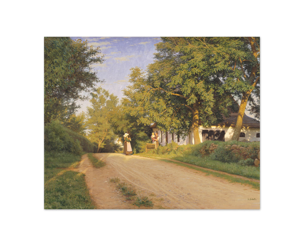 Road through a village by Ludvig Kabell - Compact / Full Bleed / No Frame