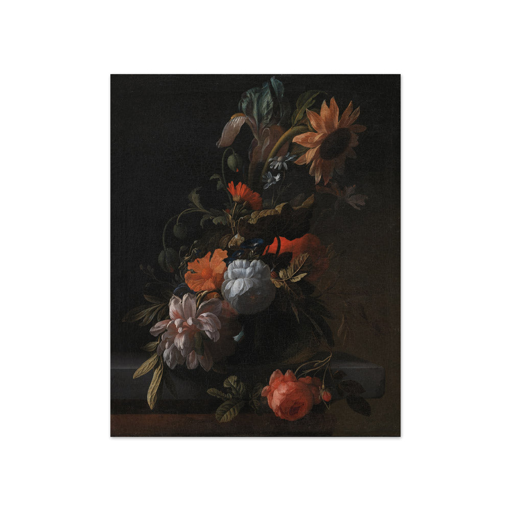 A Bowl of Flowers by Elias van den Broeck - Compact / Full Bleed / No Frame