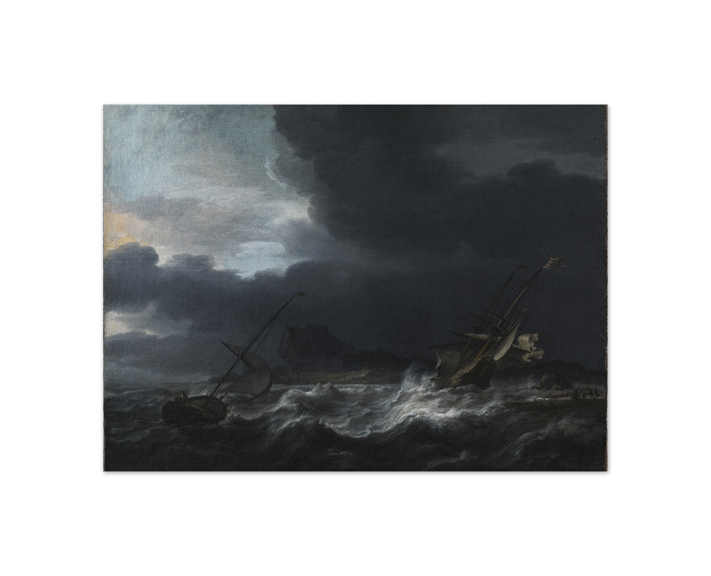 Gale off Rocky Coast by Jan Theunisz Blanckerhoff - Compact / Full Bleed / No Frame