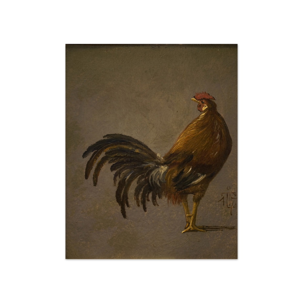 A Rooster by Johan Thomas Lundbye - Compact / Full Bleed / No Frame