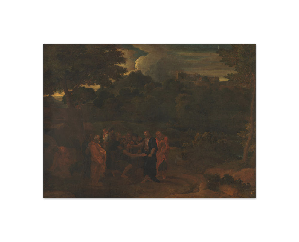 The Healing of the Two Blind Men at Jericho by Nicolas Poussin - Compact / Full Bleed / No Frame